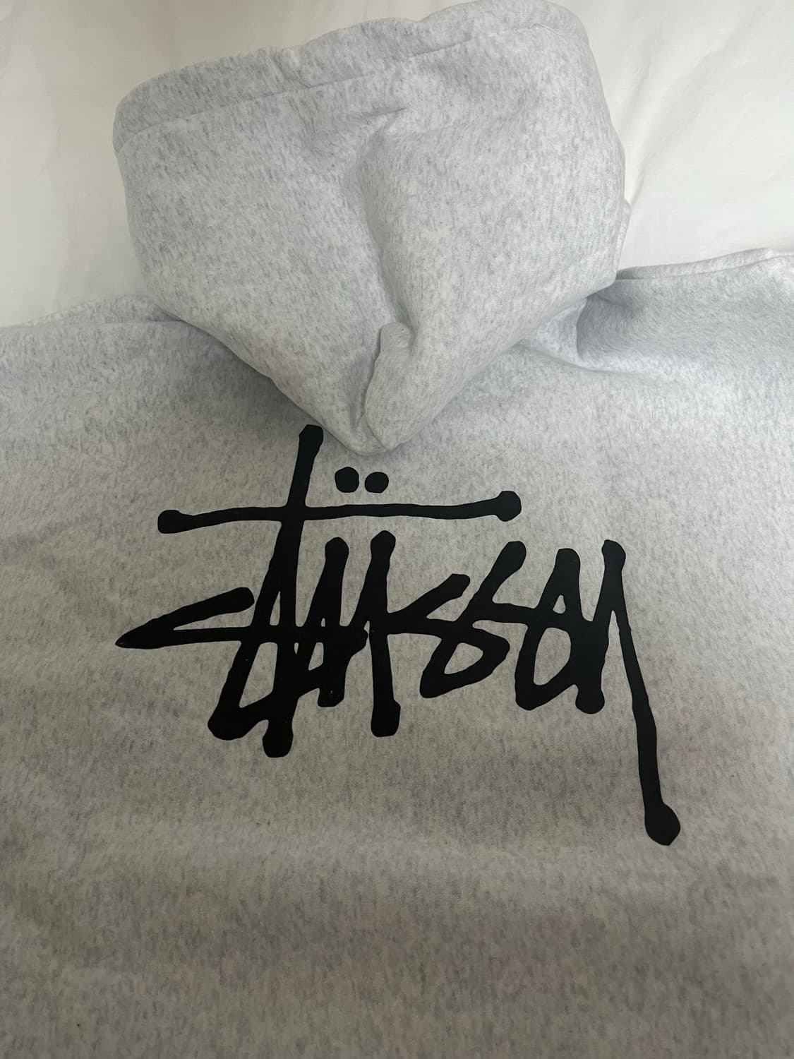 스투시 기모 후드티 애쉬 그레이 XL 상품이미지4