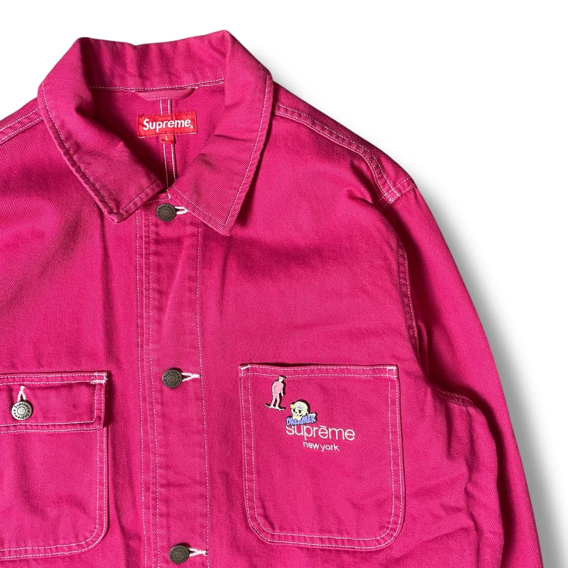 슈프림 16FW 데님 초어 마젠타 더블포켓 자켓 L 상품이미지3