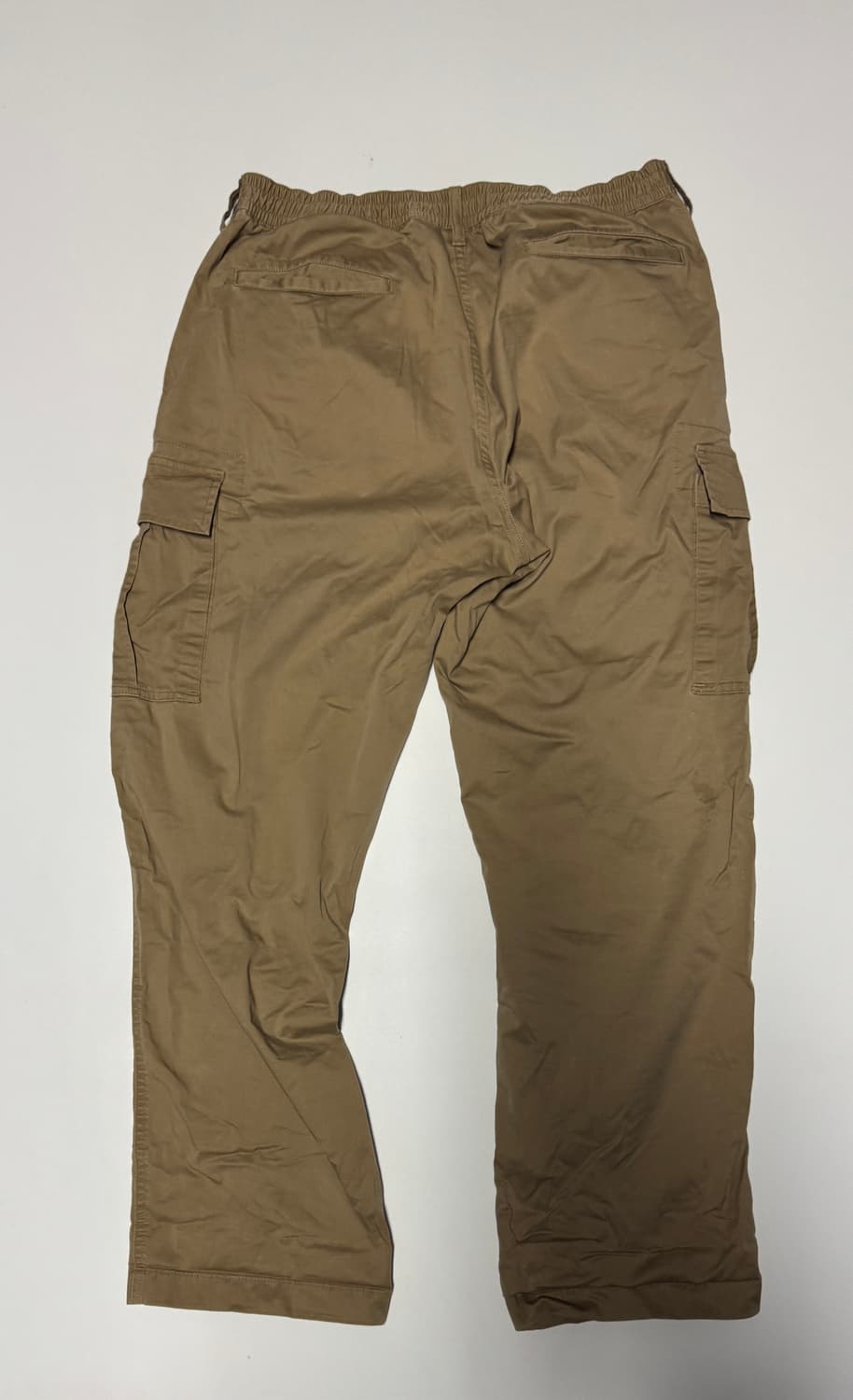 유니클로 미니멀 반밴딩 카고 팬츠 베이지 35.4인치 상품이미지2