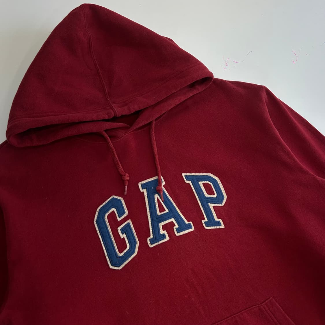 Gap 갭 블루로고 레드 후드티 상품이미지4