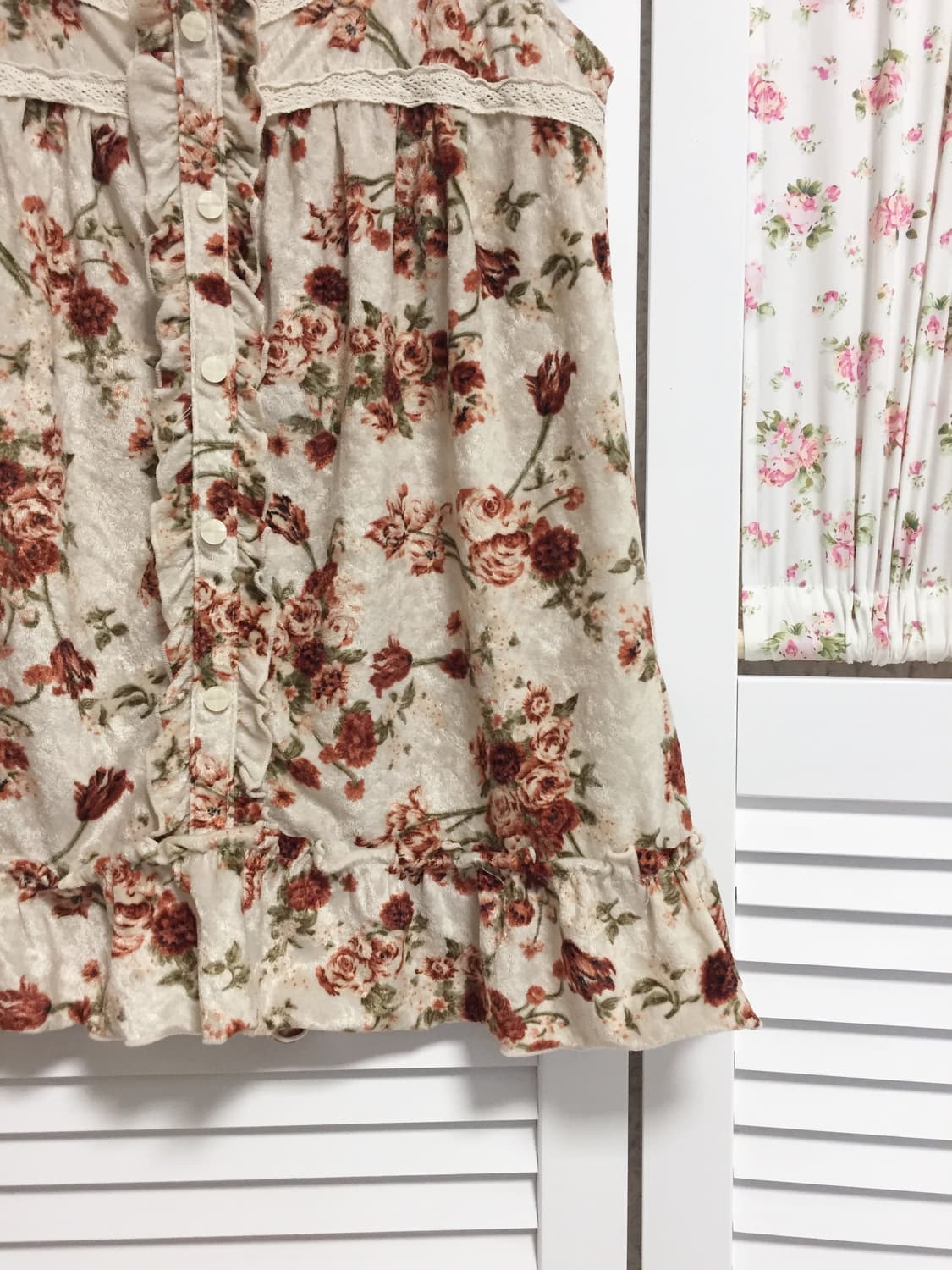 빈티지 로사체리 벨벳 슬리브리스 상품이미지3