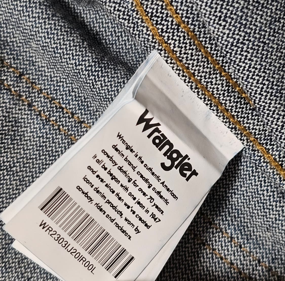 L 새제품) 커버낫 X 랭글러 데님 트러커 자켓 오리지널 인디고 100 상품이미지4