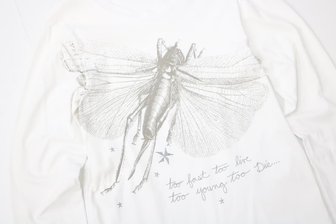 Goldrush 골드러쉬 빈티지 메뚜기 그래픽 롱슬리브 티셔츠 (M) 상품이미지3