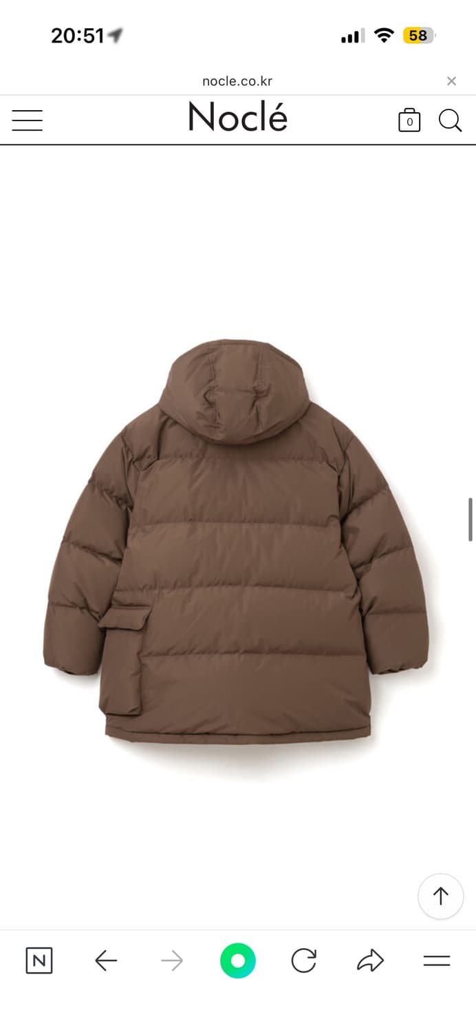 새상품 정가53만원 노클 패딩 브라운 상품이미지10