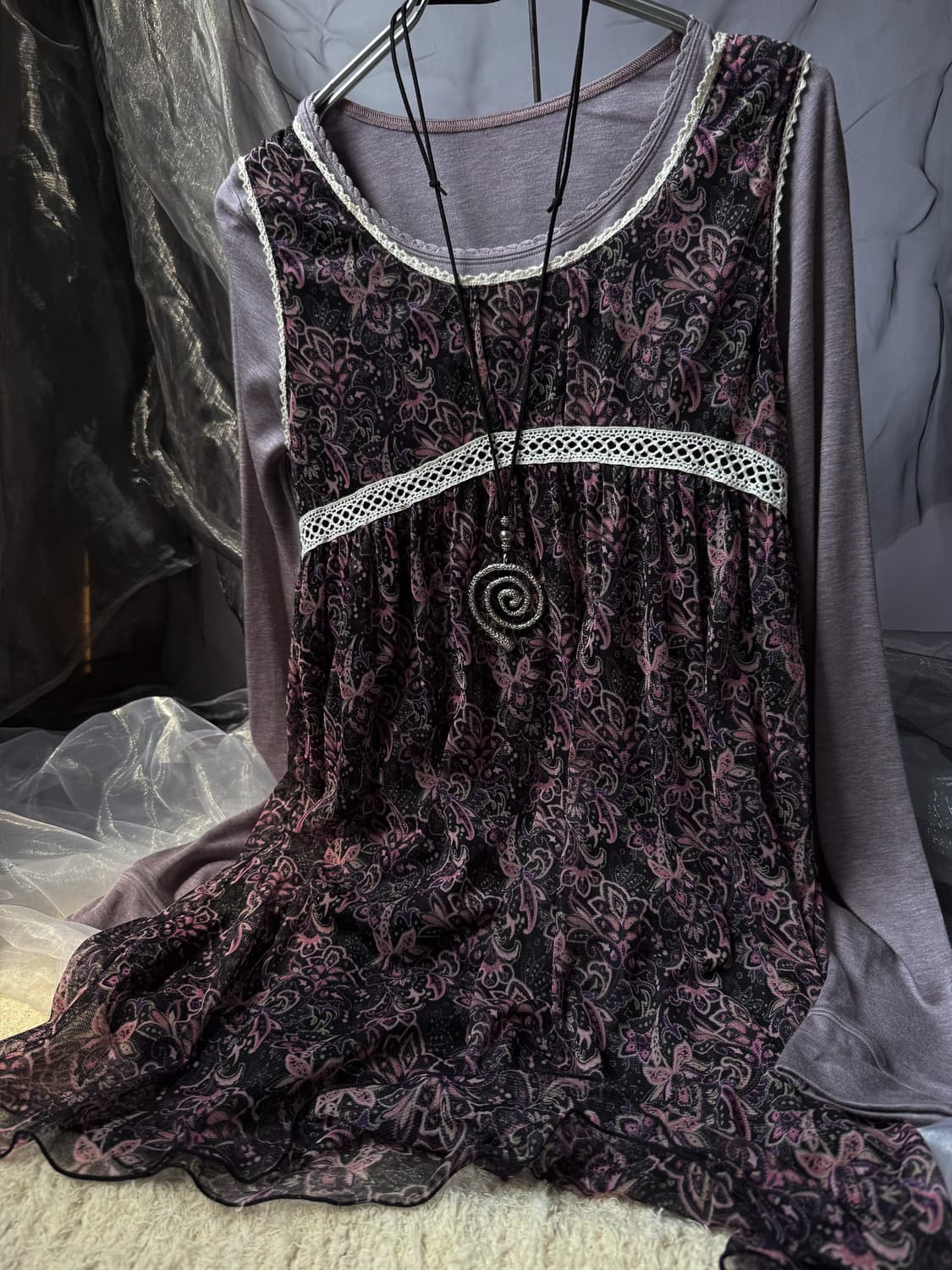 Floral Paisley Layered Sleeveless 0157 상품이미지1