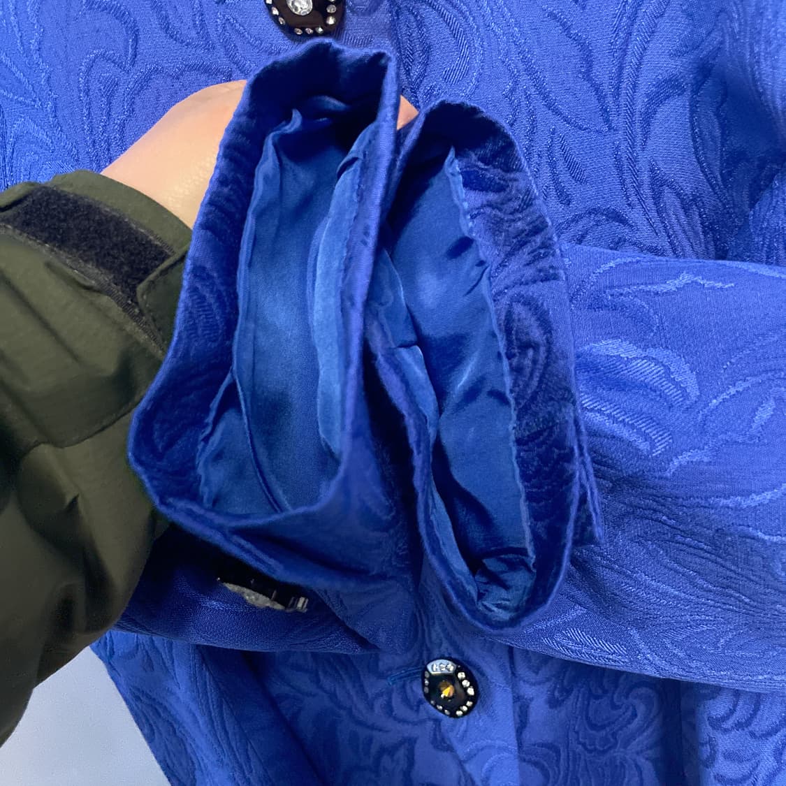 지방시 90s Givenchy Glamour 빈티지 블루 패턴 자 상품이미지5