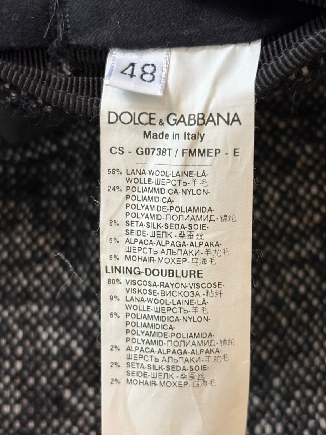 Vintage Dolce&Gabanna Wool coat 상품이미지7