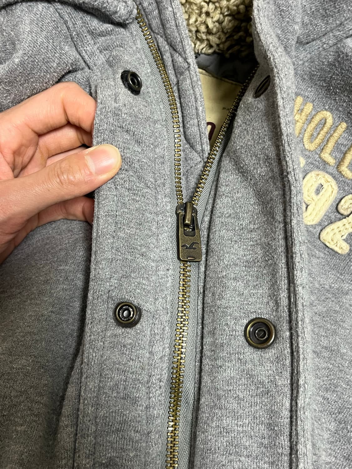 홀리스터 울프죠 퍼 후드집업 S 상품이미지4