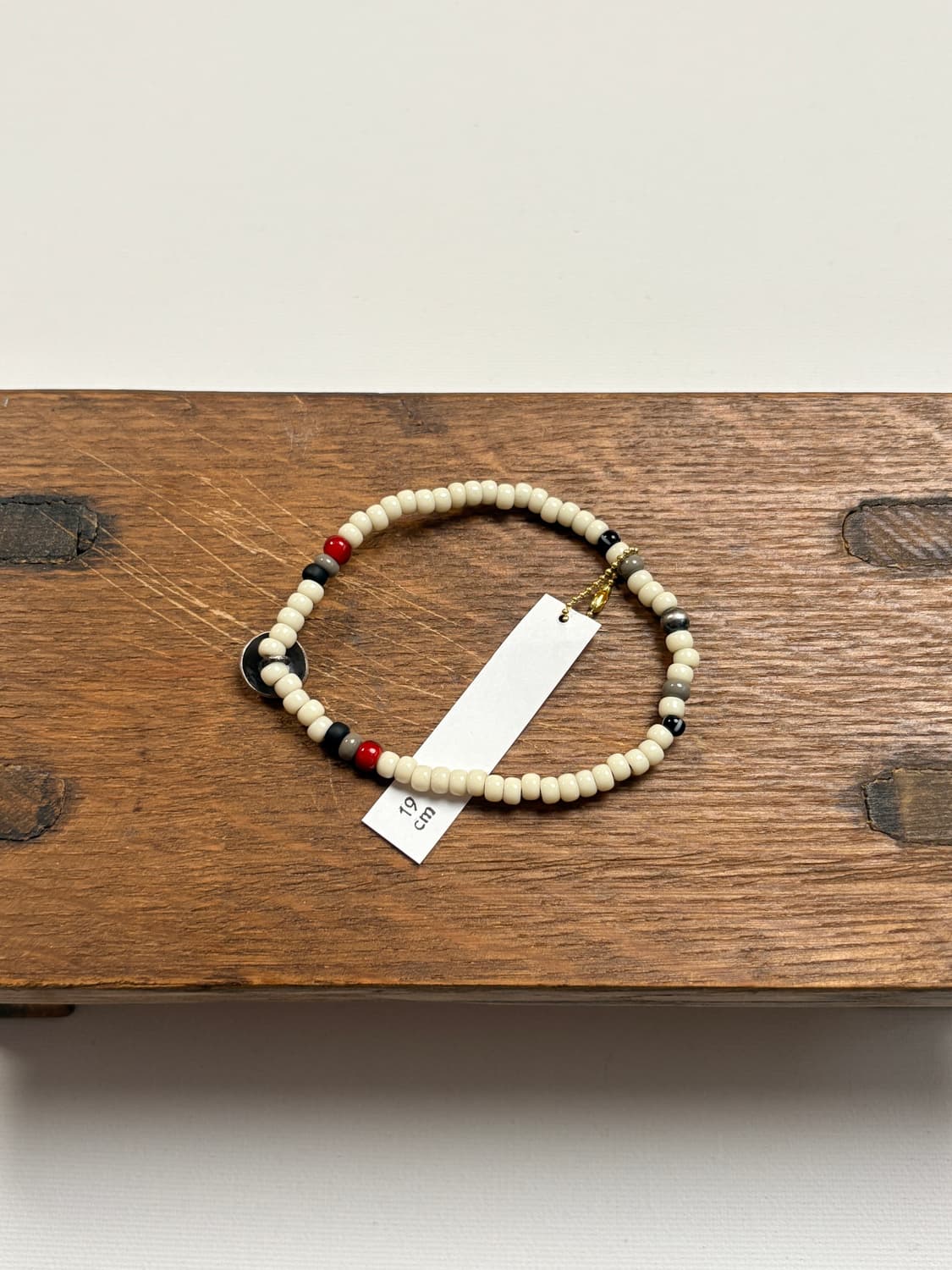 SILVER925 CONCHO & BEAS BRACELET (화이트) 상품이미지3