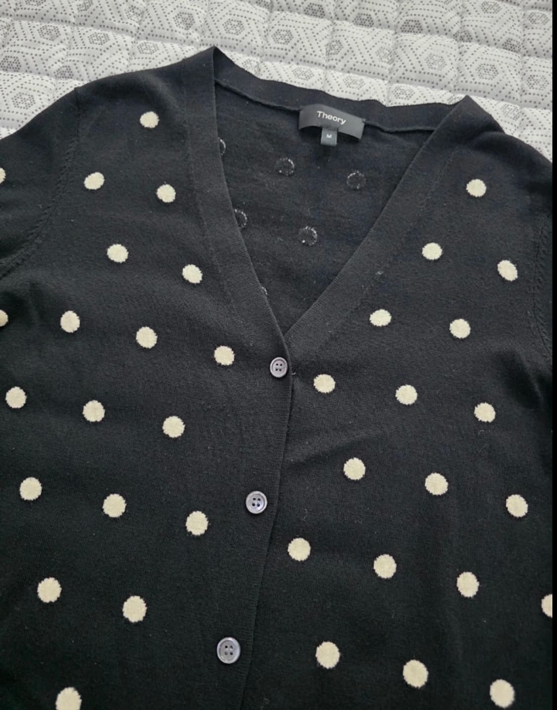 Theory 띠어리 폴카 도트 울 가디건 ~55 상품이미지3