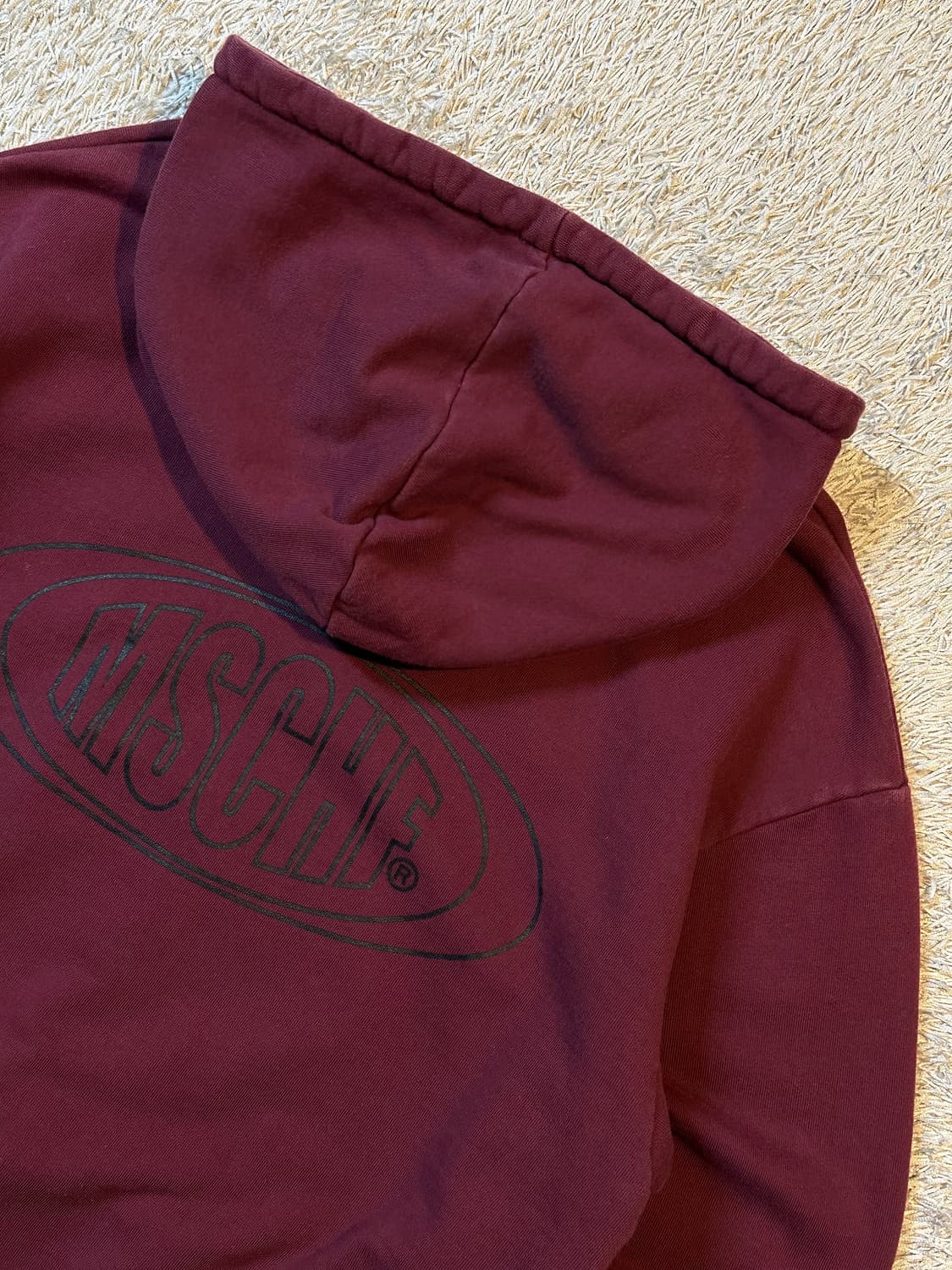 미스치프 MSCHF 백로고 후드티 버건디 상품이미지4