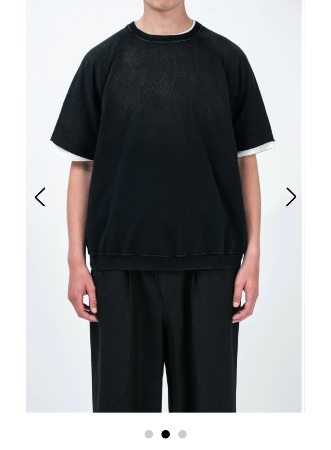 아프레쎄 빈티지 라이트웨이트 하프슬리브 스웻 블랙 3 상품이미지2