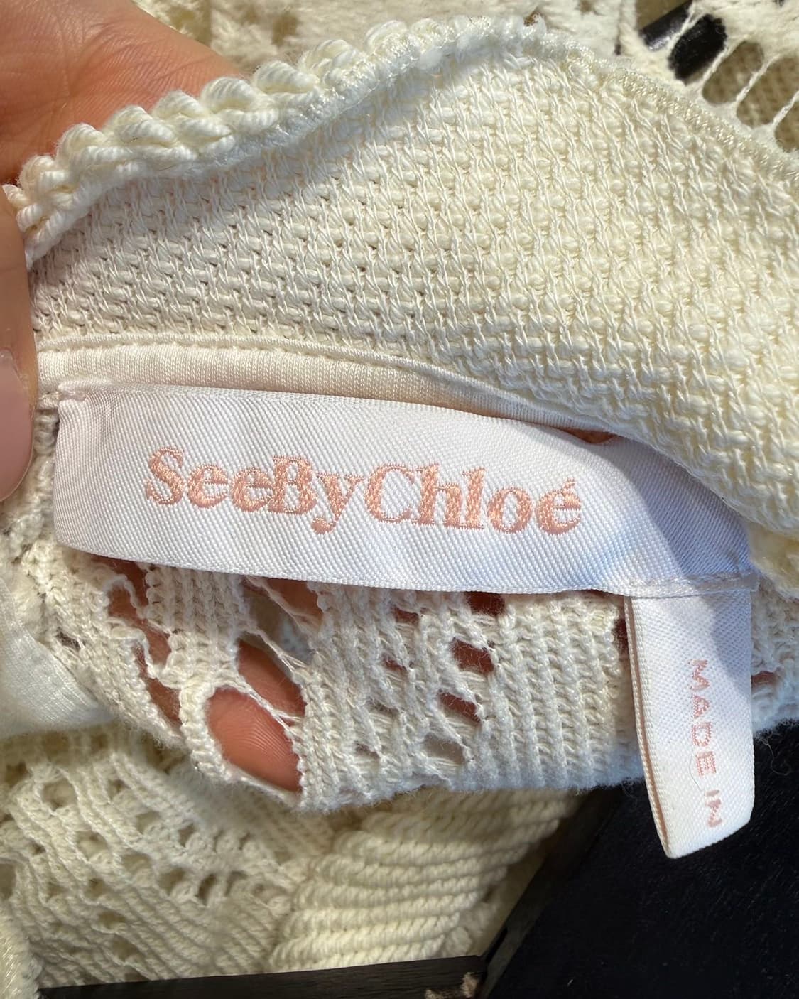 씨 바이 끌로에 아이보리 크로셰 니트  상품이미지8