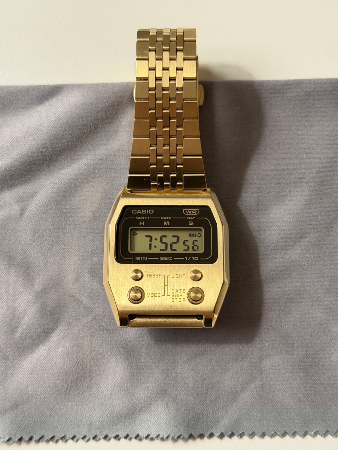 카시오 A1100 골드 + 가죽 스트랩 상품이미지1