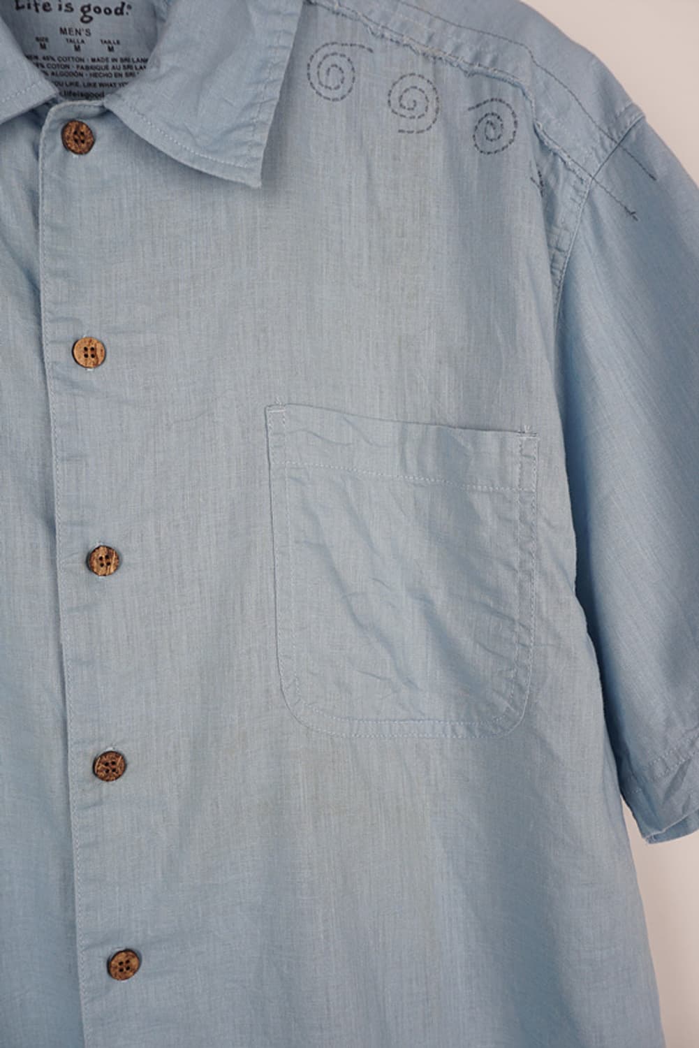  LIFE IS GOOD embroidered shirt 상품이미지3