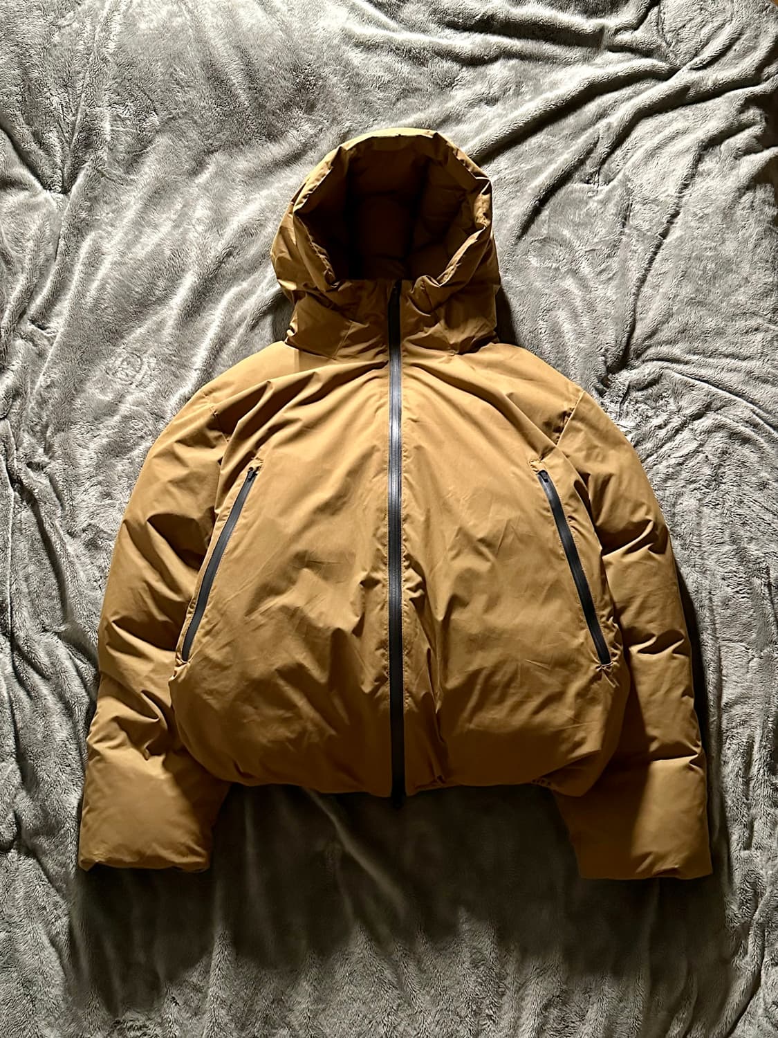 (XL) 750필파워 무인양품 무지 발수 구스 다운 후드 패딩 상품이미지1