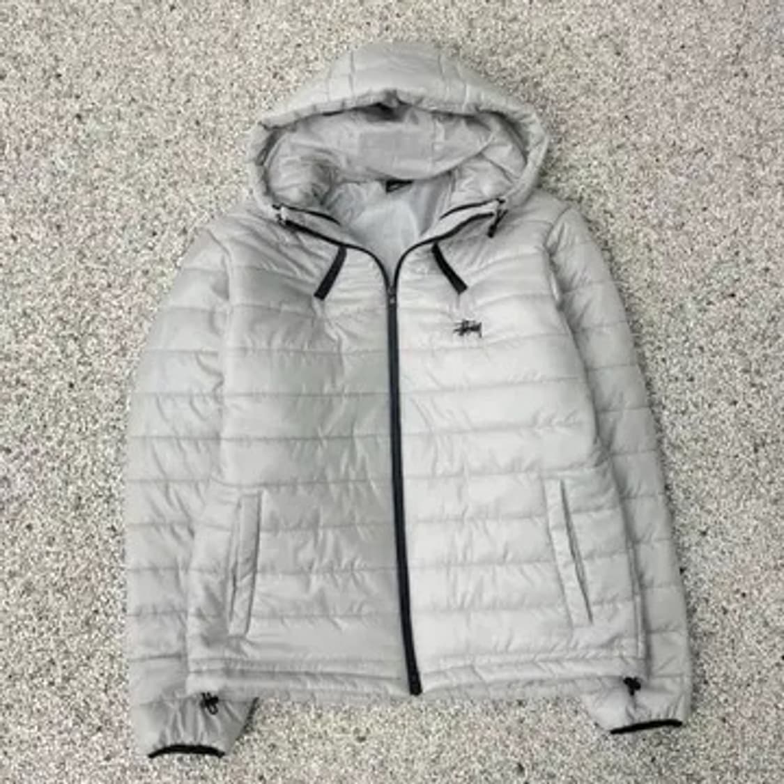 [L→S or XS] 스투시 경량패딩 그레이 사이즈 교환 상품이미지1