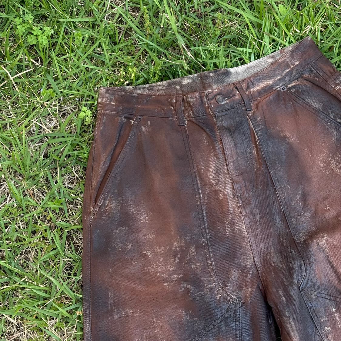 Vintage Rust Coated half pants  상품이미지3