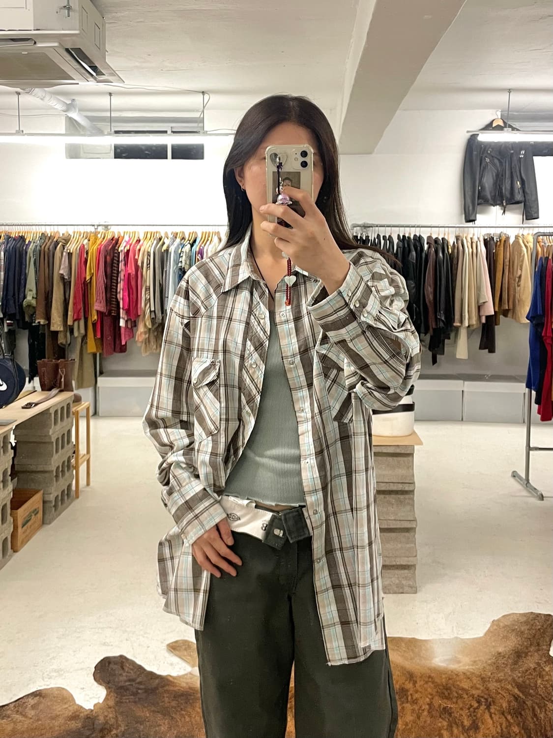 WRANGLER madras check western shirts 랭글러 상품이미지1