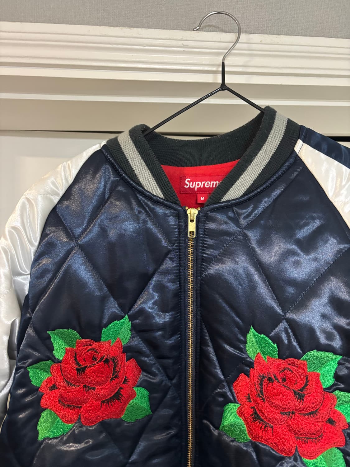 [M] 슈프림 사틴 퀼티드 봄버 자켓 13fw 상품이미지3