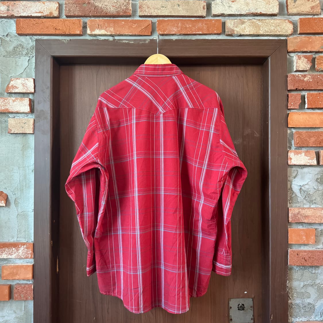 90s 새들킹 체크 웨스턴셔츠 XL 상품이미지10