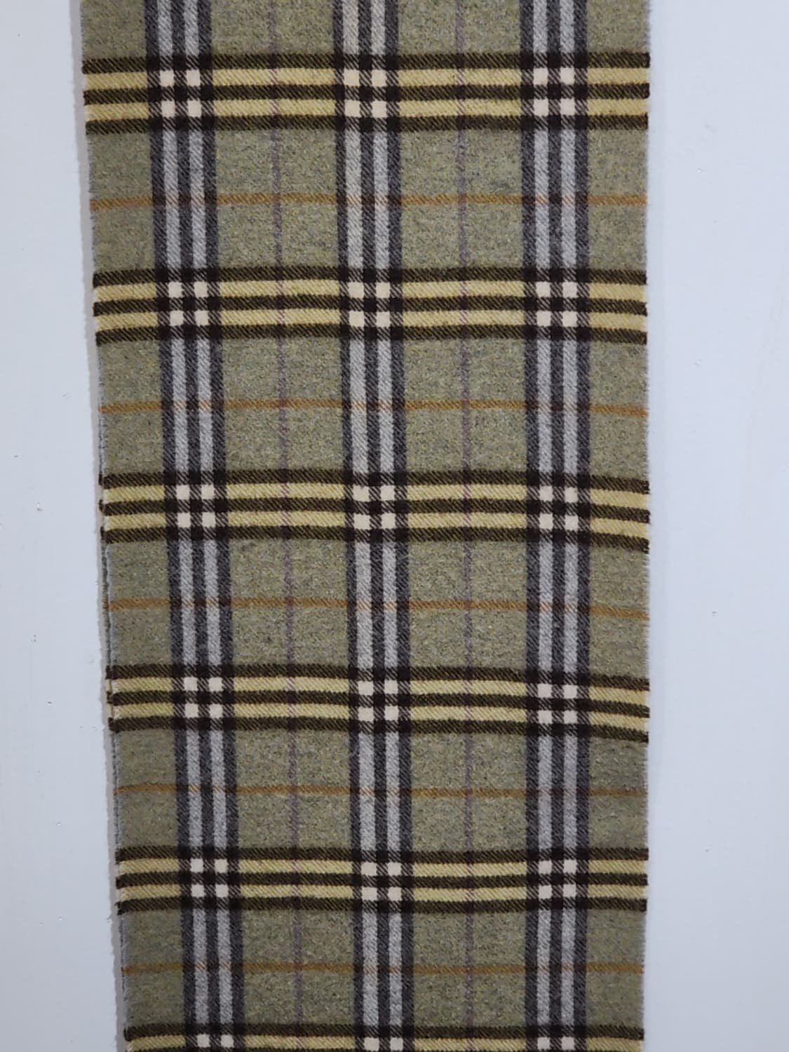 (정품) 버버리 머플러 체크 목도리 카키 램스울 영국판  상품이미지3