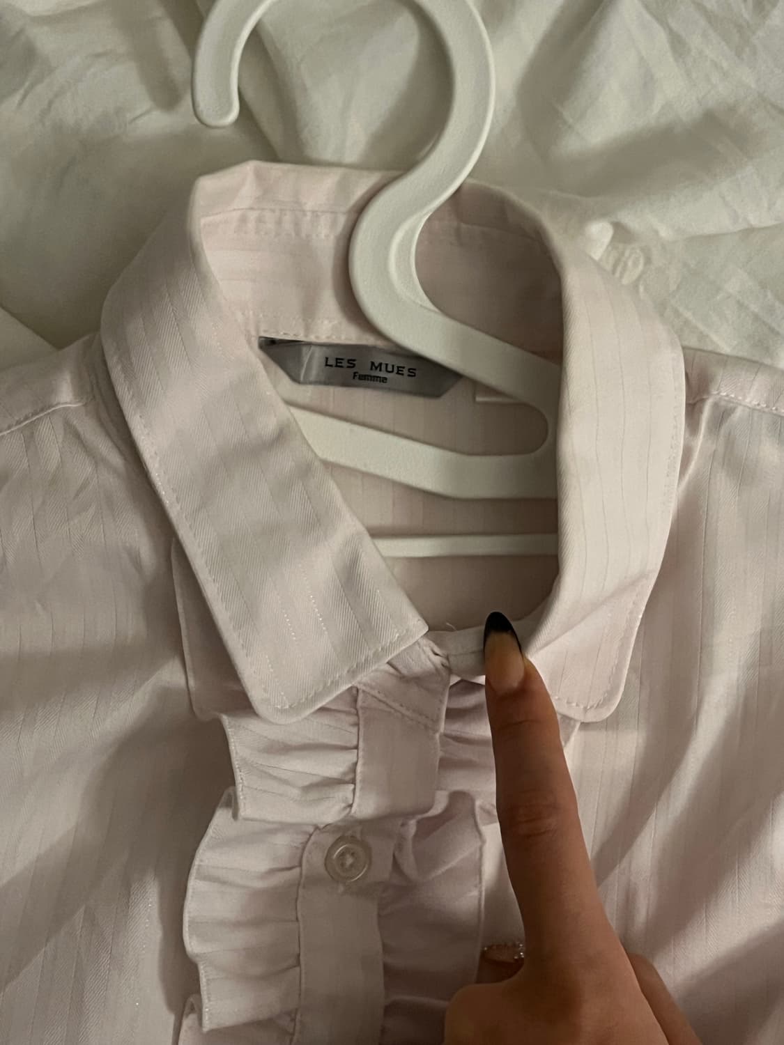 핑크 프릴 포인트 셔츠 히메갸루 라떼갸루 오네갸루 상품이미지4