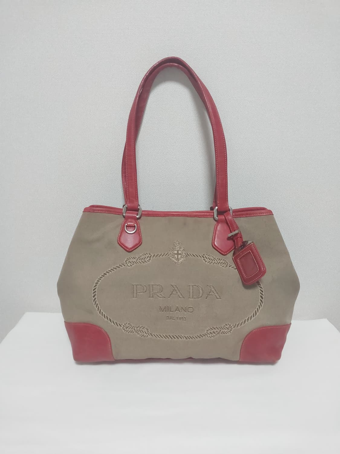 [정품] 프라다 자카드 캔버스 로고 숄더백 상품이미지3