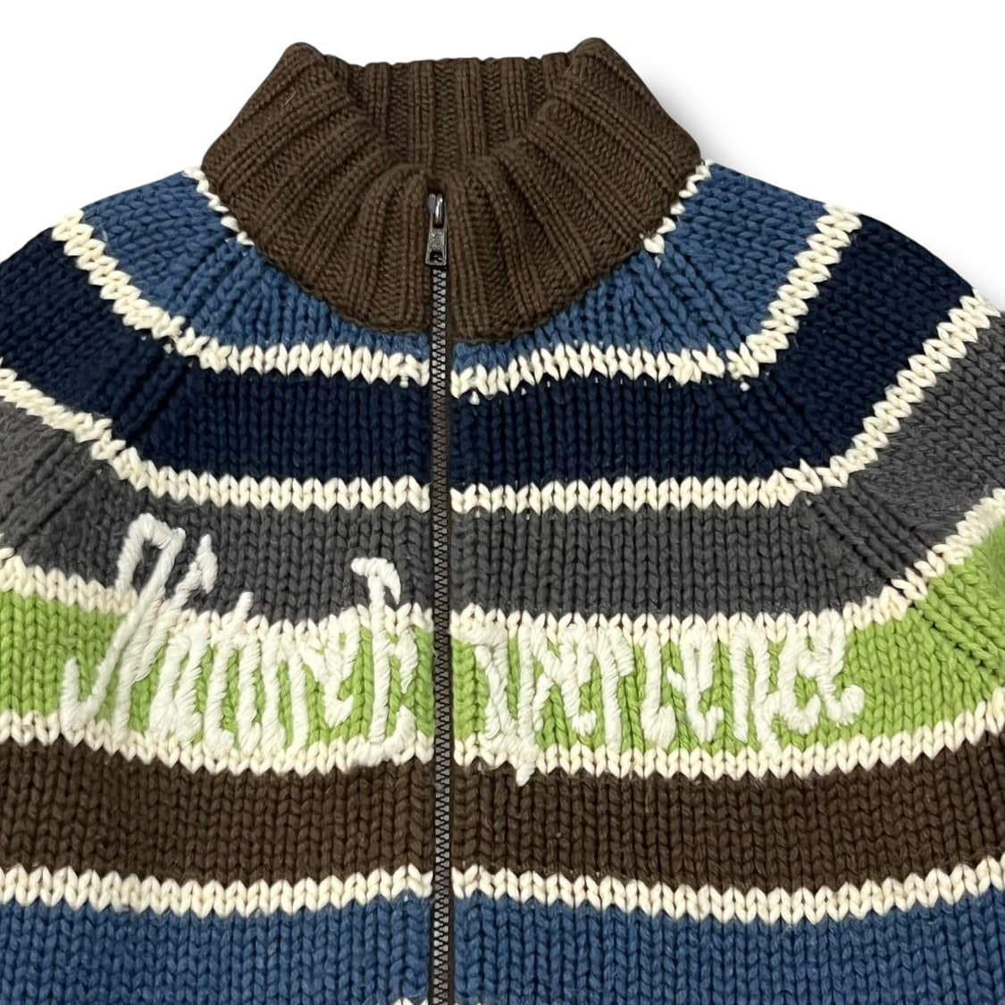  베네통 스트라이프 니트 집업 y14130 상품이미지5