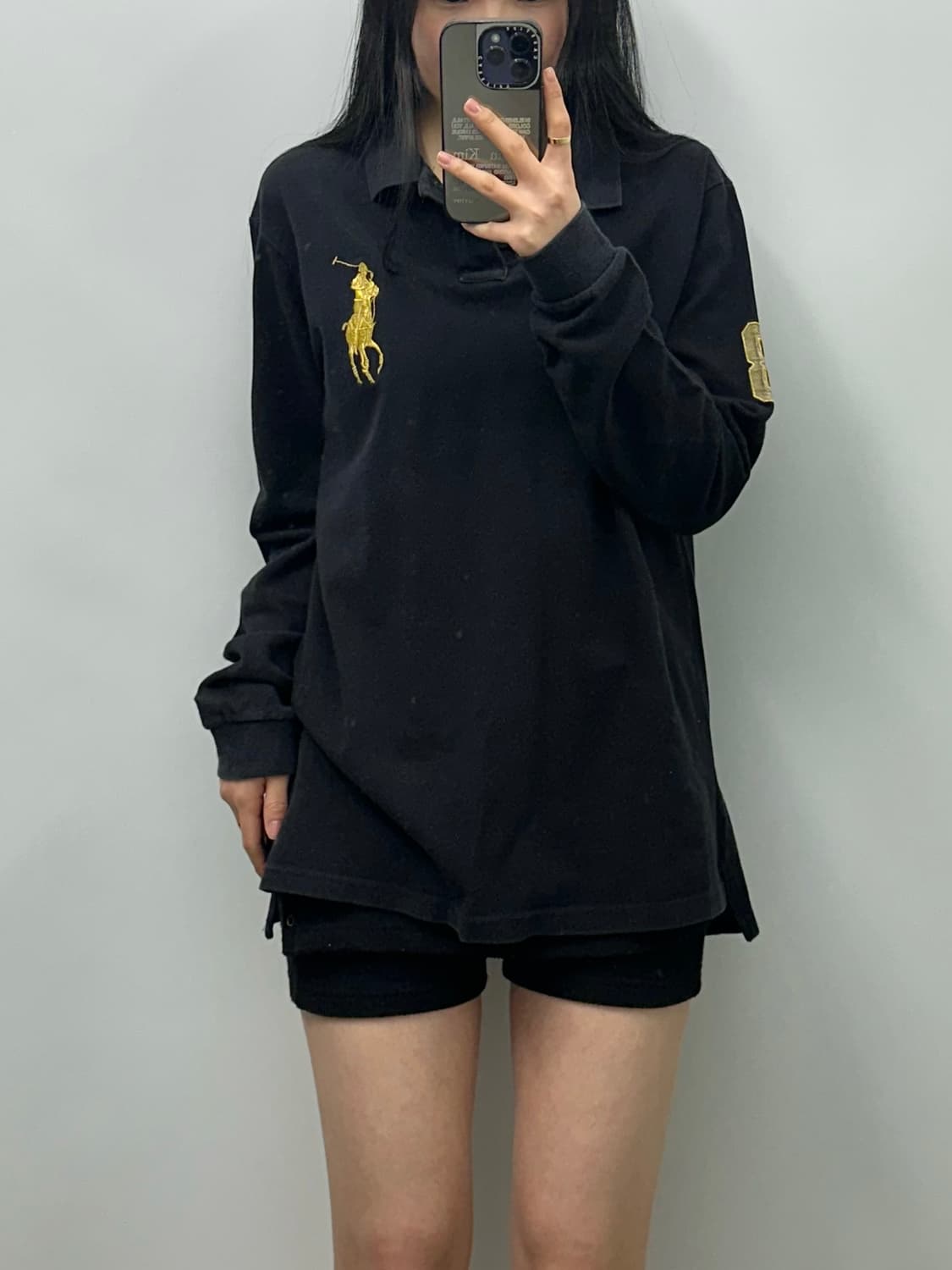 폴로 랄프로렌 빅포니 블랙 긴팔 카라 티셔츠 상품이미지1