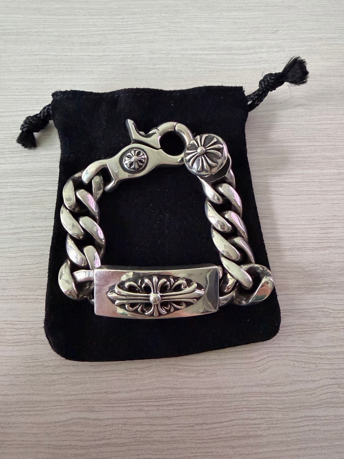 크롬하츠 플로랄 ID 클래식 클립 팔찌 상품이미지1