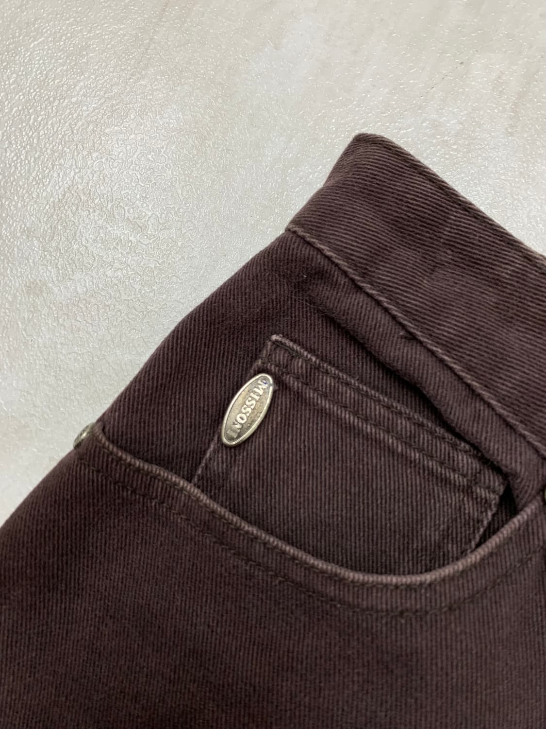 미쏘니 브라운 스트레이트 핏 팬츠 #184 상품이미지4