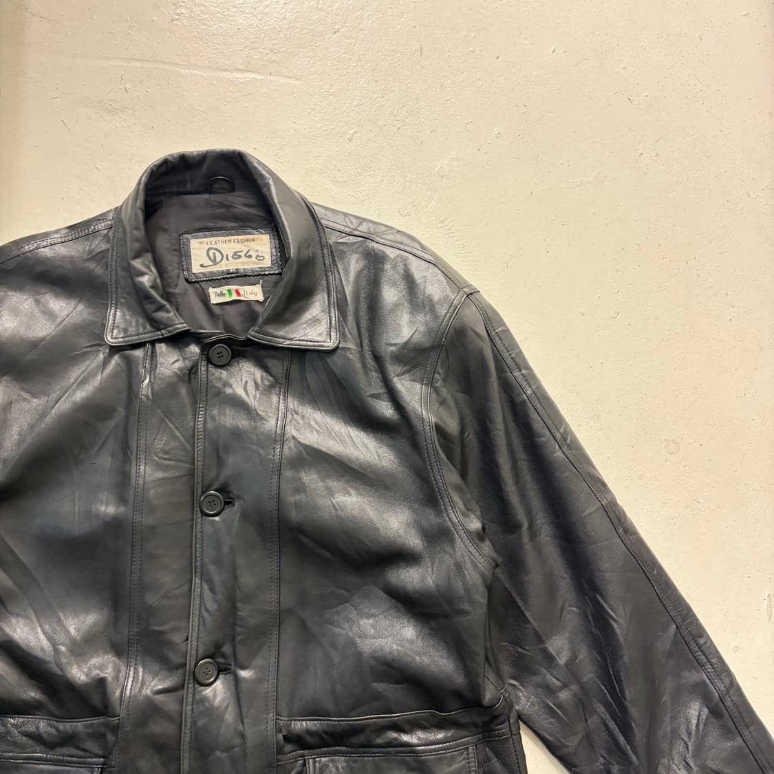 90s DISCO 빈티지 양가죽 자켓 XL 상품이미지2