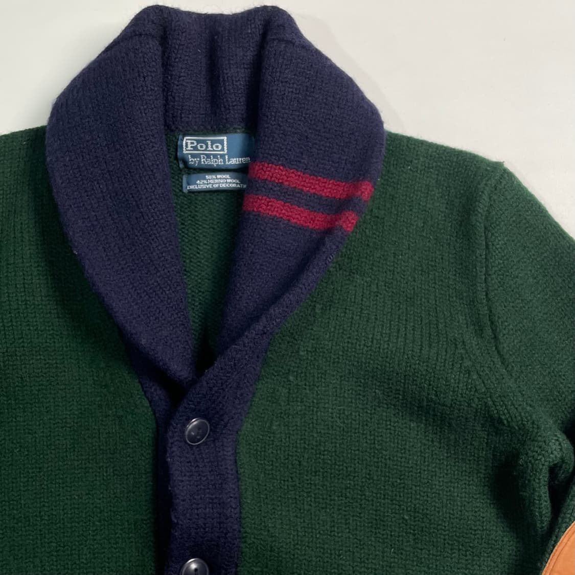 폴로 랄프로렌 숄카라 엘보패치 울 가디건 상품이미지3