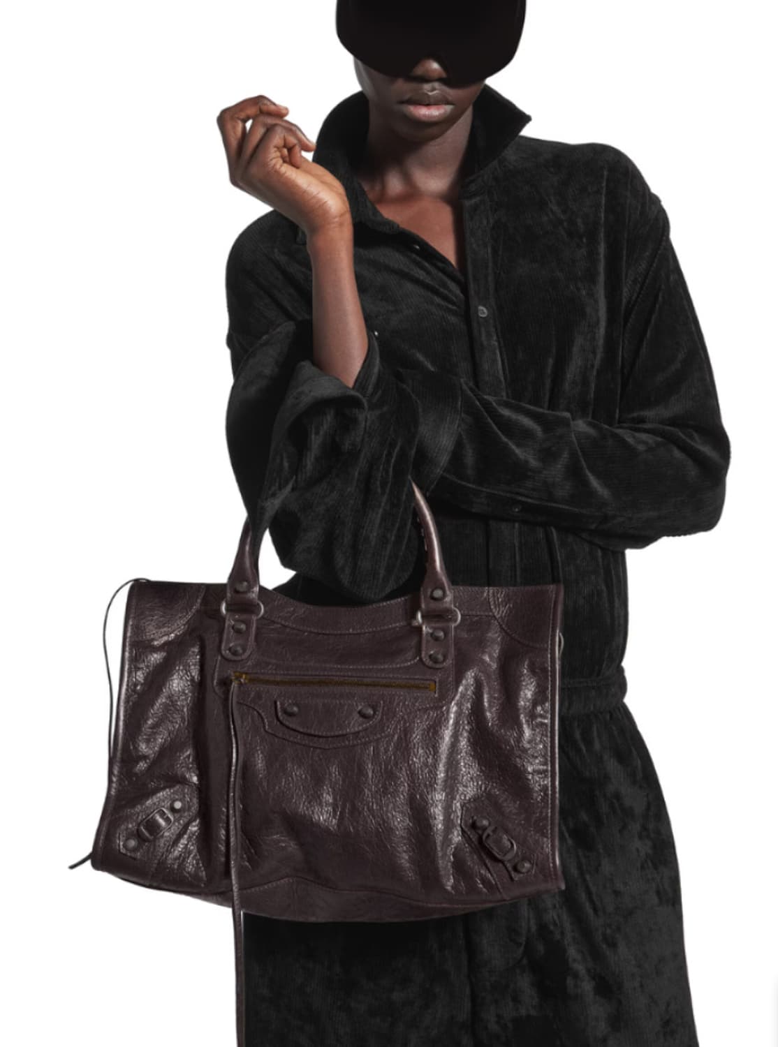 [A+ 정품] 발렌시아가 시티 모터백 미디움 다크브라운 상품이미지7