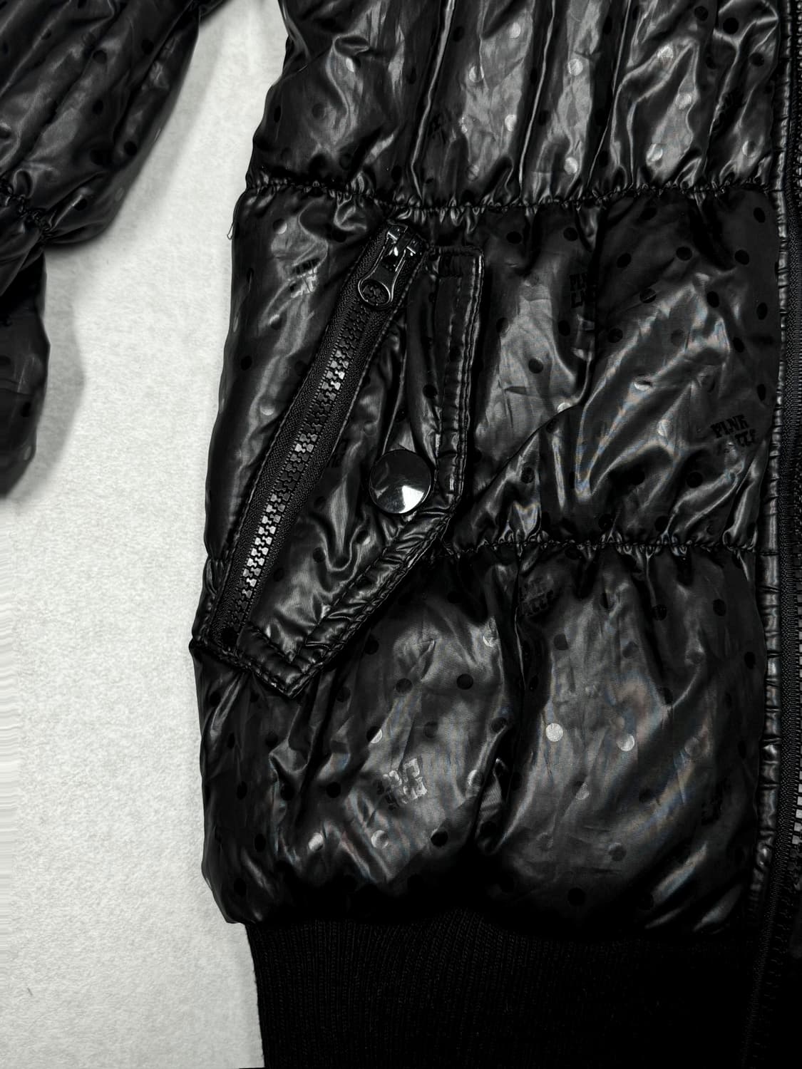 갸루 블랙 유니언잭 도트 패딩 상품이미지3