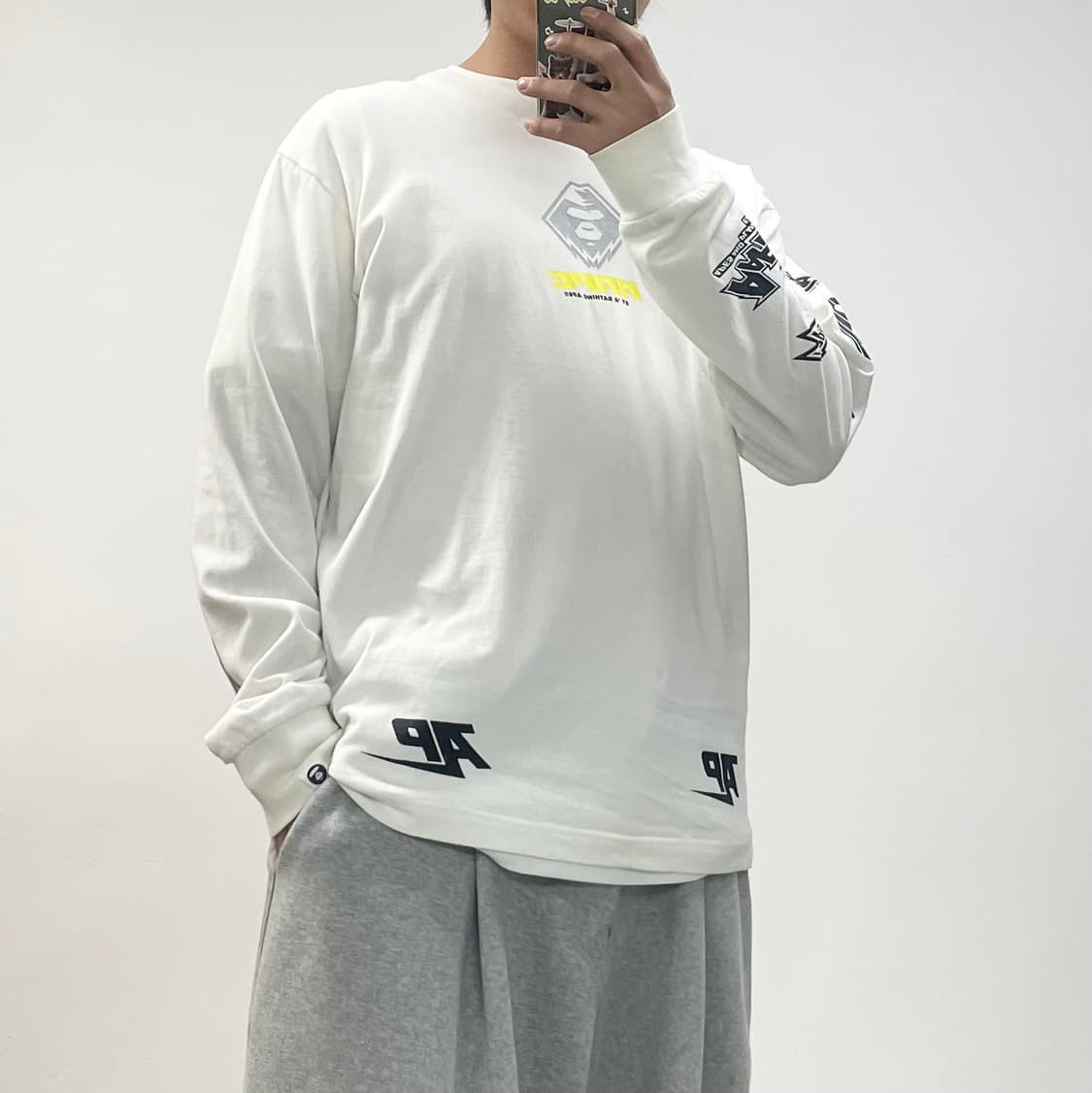 에이프 Aape 사루 빅 로고 롱슬리브 상품이미지1