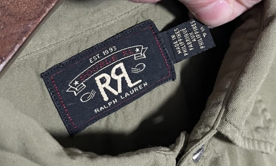 90s RRL 더블알엘 코튼 트윌 웨스턴 셔츠 올리브 상품이미지4