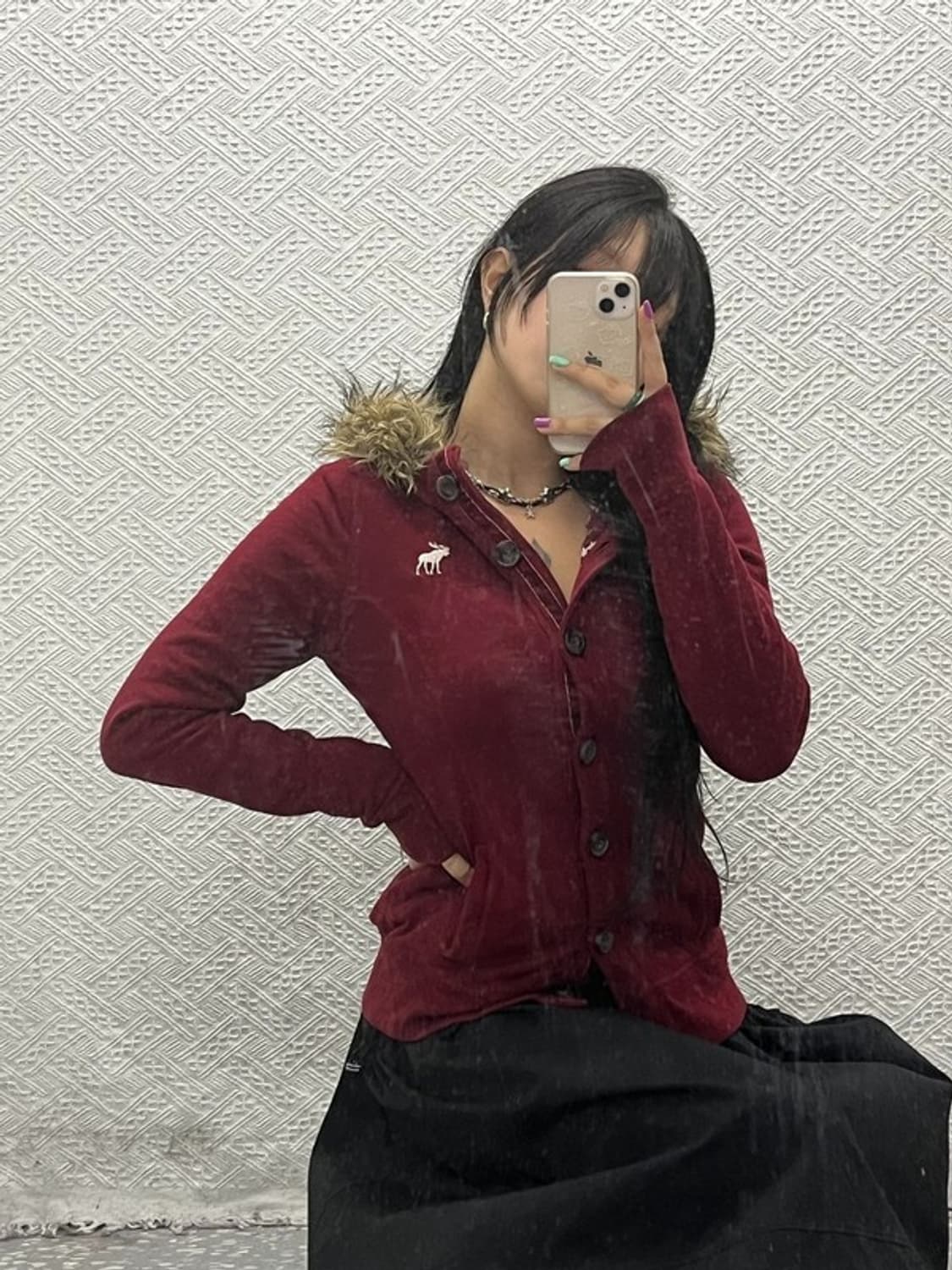 아베크롬비 울프죠 대장급 노르딕 홀리데이 후드 가디건 L C06684 상품이미지2