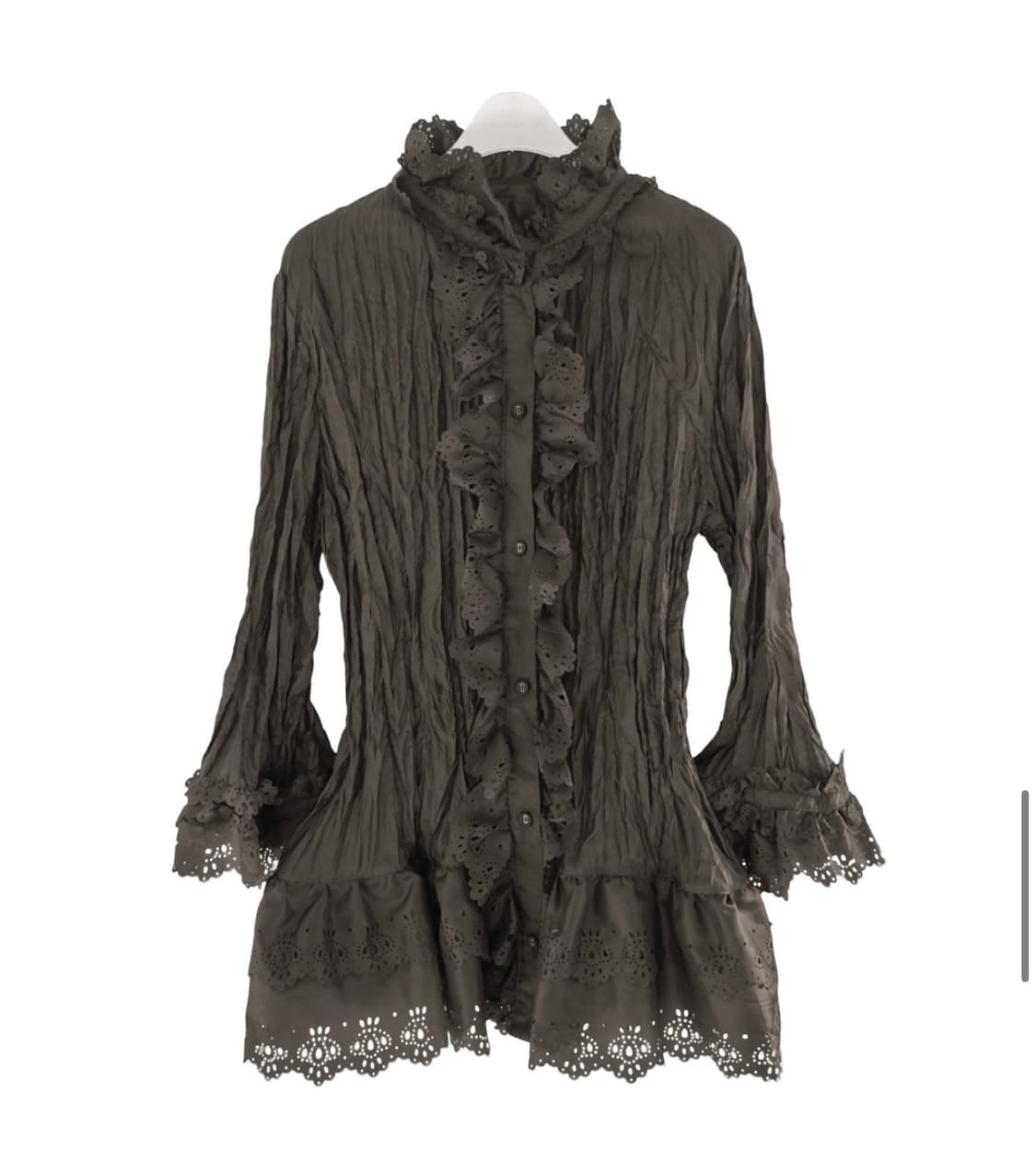 에옹쓰 Thornel Punching Blouse - Brown 펀칭 상품이미지3