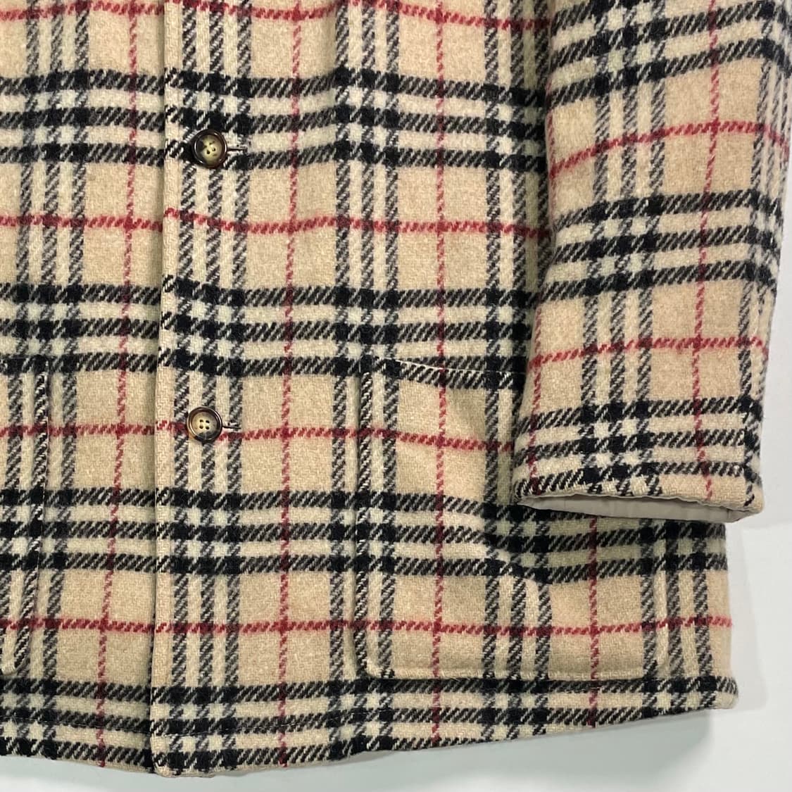 버버리 노바체크 울 리버시블 하프코트 상품이미지4