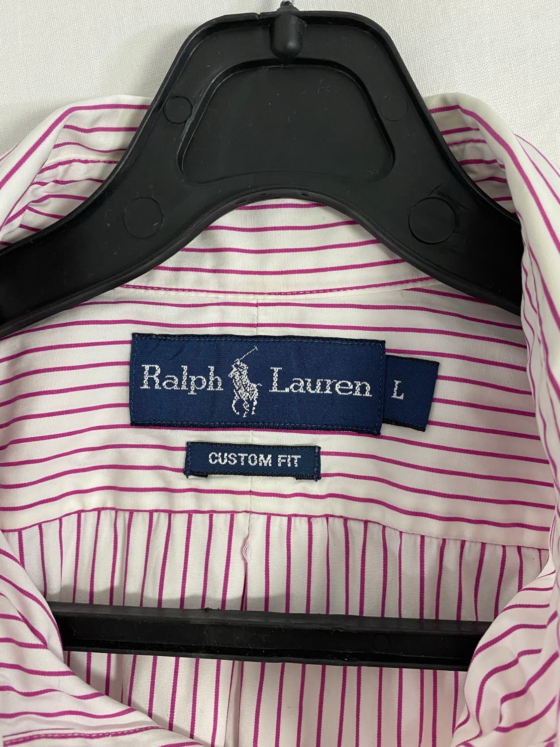 폴로 랄프로렌 스트라이프 반팔 셔츠 그린 포니 L 상품이미지3