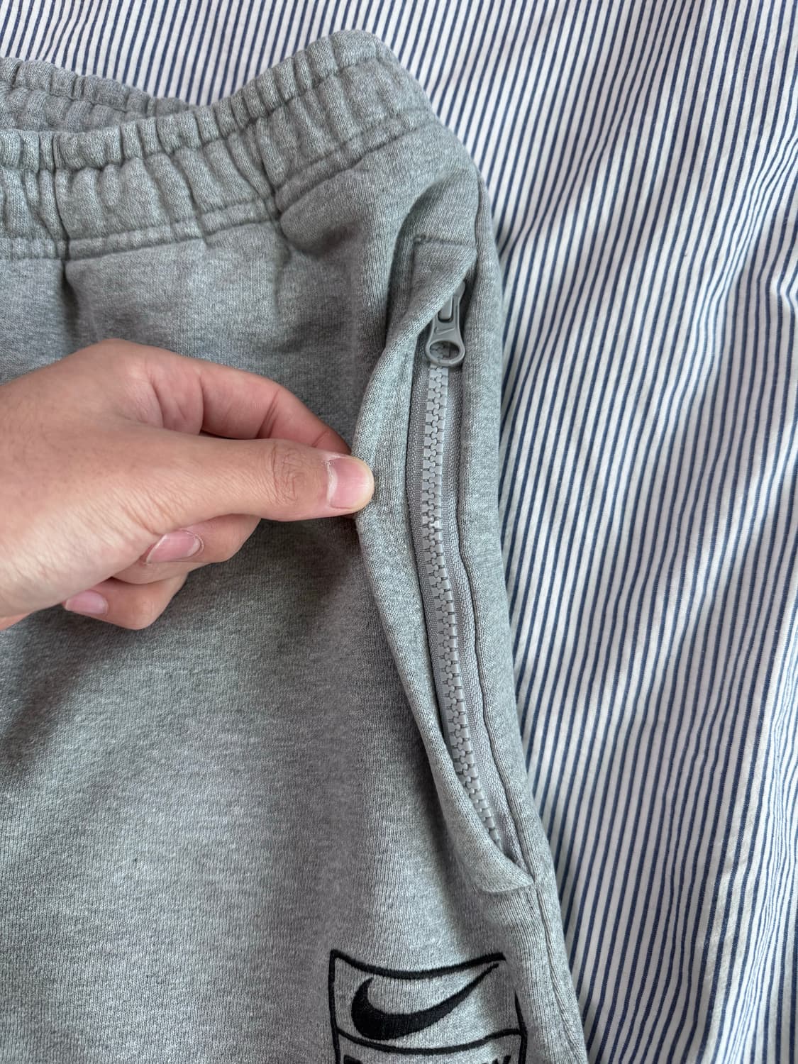 (SS급) 나이키 x 스투시 NRG RA 플리스 팬츠 다크 그레이 헤더  상품이미지5