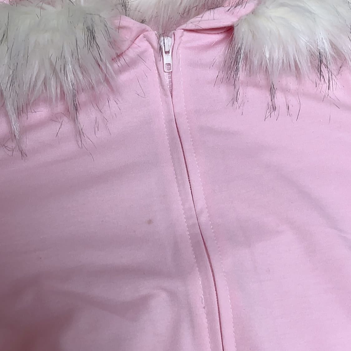 베이비핑크 퍼 후드집업  상품이미지2