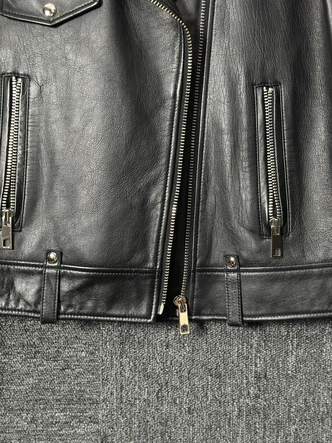 CC collect 가죽 라이더 자켓 블랙 160/66 상품이미지5