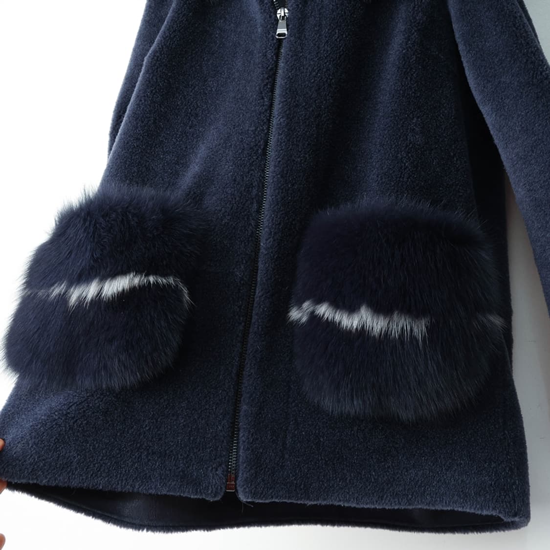 66/에이앤디 아뜰리에 사가폭스 양모100 후드코트 상품이미지4