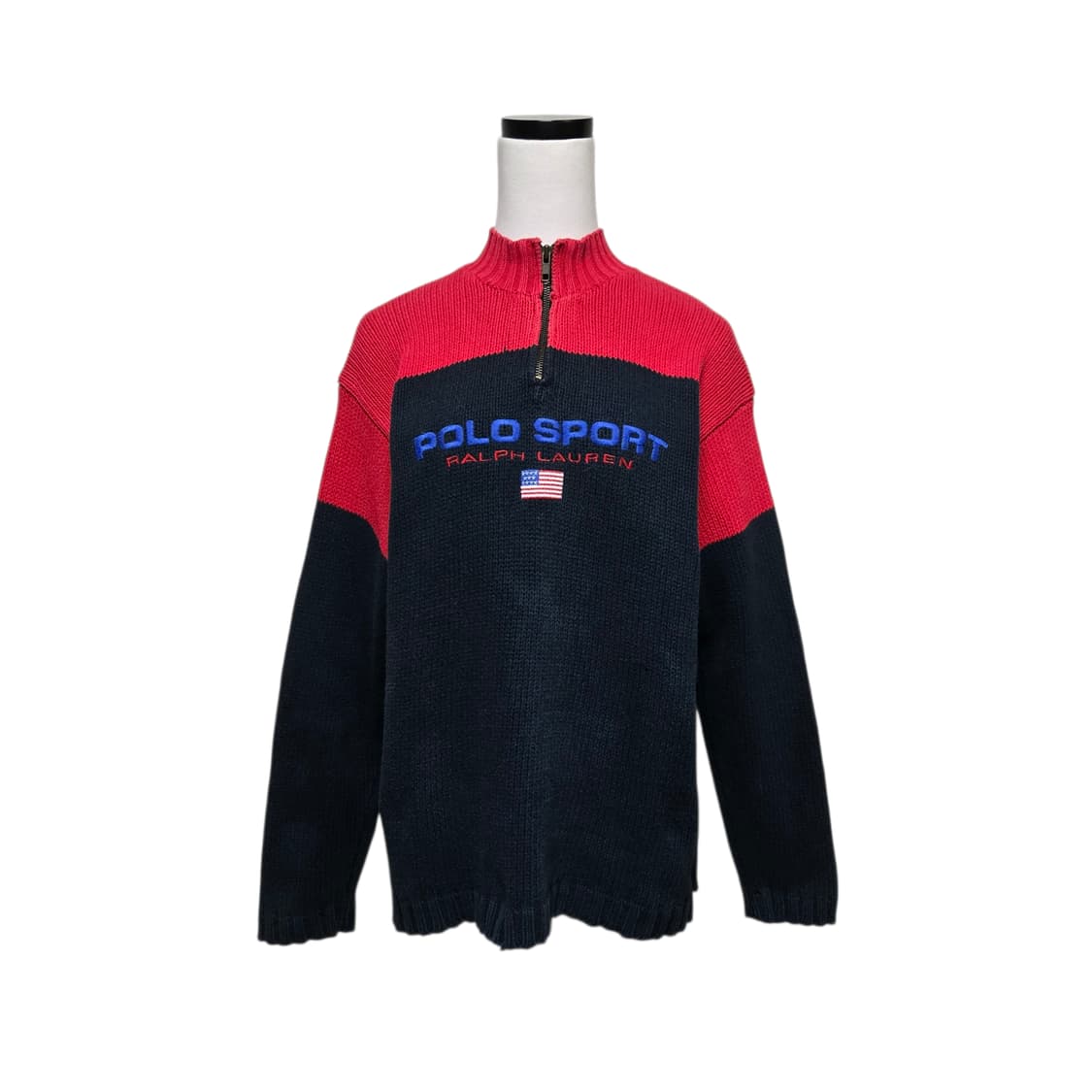 폴로랄프로렌 스포츠 90's 코튼 쿼터 집업 니트 / 여성 니트 상품이미지1