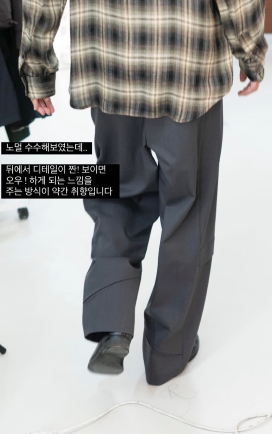 (4.26일 한정 할인) 폴리테루 슬래쉬 트라우저 네이비 상품이미지1