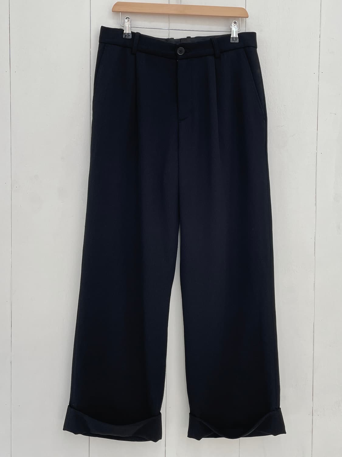 쿠어(COOR) 버진 울 와이드 슬랙스 팬츠 상품이미지2