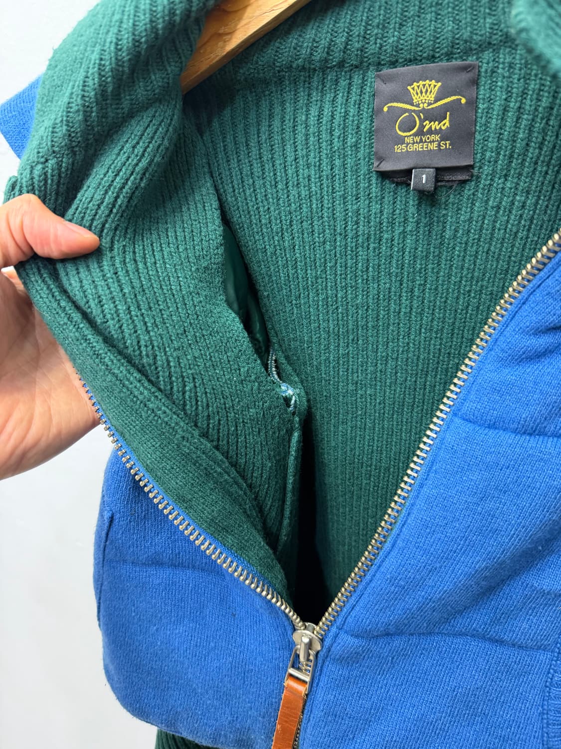 정품) O2ND 오즈세컨 한섬 이중 니트 자켓 1 상품이미지5